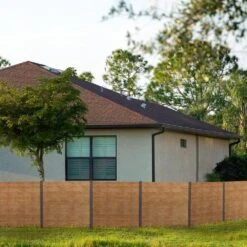 Outdoor Air Conditioner Fence Wood Privacy Fence Screen Kit W/ Black Metal Post Modular Fencing 4 Ft. X 4 Ft. (2-Panel) -Dewalt Tools Shop 48 h x 48 w 2 panels wood boztiy garden fencing wlb iw s 48 48hd01 31 1000