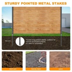 Outdoor Air Conditioner Fence Wood Privacy Fence Screen Kit W/ Black Metal Post Modular Fencing 4 Ft. X 4 Ft. (2-Panel) -Dewalt Tools Shop 48 h x 48 w 2 panels wood boztiy garden fencing wlb iw s 48 48hd01 fa 1000