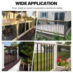 6 In. H X 37 In. W Black Aluminum Stair Railing Kit With Connectors And Screws For Outdoor Fencing Railing (51-Pack) -Dewalt Tools Shop afoxsos deck railing systems 59sa05514 66 1000