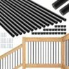 6.3 In. H X 33.1 In. W Black Aluminum Stair Railing Kit With Connectors For Outdoor Fencing Railing (51-Pack) -Dewalt Tools Shop afoxsos deck railing systems 59sa05515 64 1000