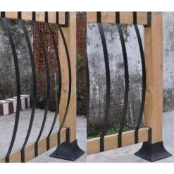 5 In. X 33 In. Black Iron Stair Railing Kit For Wood Composite Aluminum Deck Porch Fencing Railings 50 Pack -Dewalt Tools Shop afoxsos deck railing systems 59sa05578 fa 1000