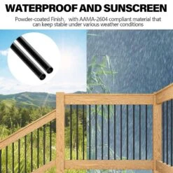 26 In. H X 3/4 In. W Black Aluminum Stair Railing Kit For Deck Railing And Fencing With Connectors 51-Pack -Dewalt Tools Shop afoxsos deck railing systems 59sa05604 1f 1000