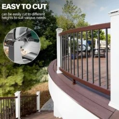 26 In. H X 3/4 In. W Black Aluminum Stair Railing Kit For Deck Railing And Fencing With Connectors 51-Pack -Dewalt Tools Shop afoxsos deck railing systems 59sa05604 44 1000