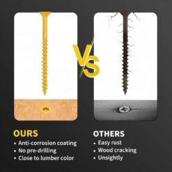 Epoxy Coated Rust Resistant Wood Screws Tan 3 In. No Pre-Drilling T25 Star Drive (105-Pack) For Decking And Fencing -Dewalt Tools Shop afoxsos specialty hardware sa1121094 44 1000