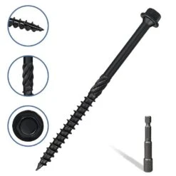 Carbon Steel Black Rust-Resistant Heavy-Duty Structural Wood Screws (50-Pack) For Outdoor Decking And Fencing -Dewalt Tools Shop afoxsos specialty hardware sa1121150 76 1000