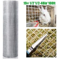 1/2 In. X 4 Ft. X 100 Ft. 19-Gauge Hardware Cloth, Chicken Wire Fence Roll Garden Plant Welded Metal Wire Fencing Roll -Dewalt Tools Shop amucolo chicken wire yead cyw2 0445 76 1000