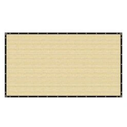 6' X 50' Sand-Color HDPE Privacy Screen Fence, Heavy Duty Fencing Mesh Shade Net Cover For Wall Garden Yard Backyard
