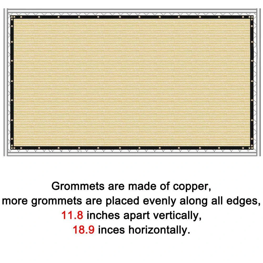 6' X 50' Sand-Color HDPE Privacy Screen Fence, Heavy Duty Fencing Mesh Shade Net Cover For Wall Garden Yard Backyard 6 6' X 50' Sand-Color HDPE Privacy Screen Fence, Heavy Duty Fencing Mesh Shade Net Cover For Wall Garden Yard Backyard - Image 4