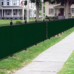 6' X 50' Green HDPE Privacy Screen Fence, Heavy Duty Fencing Mesh Shade Net Cover For Wall Garden Yard Backyard -Dewalt Tools Shop angel sar chain link fence slats ys52eo78 31 1000