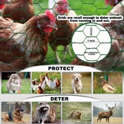 17 In. X 17 Ft. Chicken Wire Fencing Mesh, 0.6 In. Hexagonal Galvanized Hardware Cloth For Coop Barrier Rabbit Cage -Dewalt Tools Shop angel sar chicken wire dz30zj59 31 1000