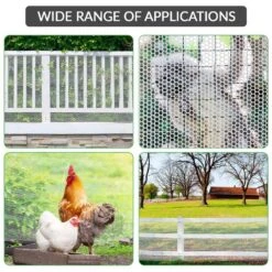 15.7 In. X 10 Ft. Plastic Chicken Wire Fence Mesh, Hexagonal Fencing Poultry Netting For Coop Farm Garden White -Dewalt Tools Shop angel sar chicken wire qo87af57 4f 1000
