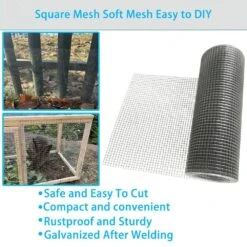 1/4 In. X 1 Ft. X 20 Ft. Hardware Cloth, 23 Gauge, Hot-dip Galvanized After Welding, Chicken Wire Fence Garden Fencing -Dewalt Tools Shop angel sar hardware cloth fencing vu91dx52 1f 1000