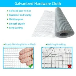 1/4 In. X 1.33 Ft. X 20 Ft. Hardware Cloth, 23 Gauge Hot-dip Galvanized After Welding, Chicken Wire Fence Garden Fencing -Dewalt Tools Shop angel sar hardware cloth fencing vv99vw99 1f 1000