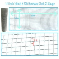 1/4 In. X 1.33 Ft. X 20 Ft. Hardware Cloth, 23 Gauge Hot-dip Galvanized After Welding, Chicken Wire Fence Garden Fencing -Dewalt Tools Shop angel sar hardware cloth fencing vv99vw99 c3 1000