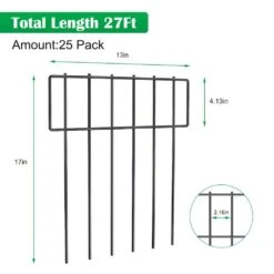 17 In. X 27 Ft. Metal Animal Barrier Fence, Decorative Garden Fencing For Garden (25-Pack) -Dewalt Tools Shop angel sar patio parts rqqw5654 44 1000