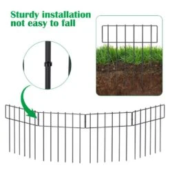 17 In. X 27 Ft. Metal Animal Barrier Fence, Decorative Garden Fencing For Garden (25-Pack) -Dewalt Tools Shop angel sar patio parts rqqw5654 4f 1000