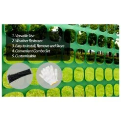 4 Ft. X 100 Ft. Plastic Mesh Fence, Roll With 100 Zip Ties Temporary Netting For Garden Fencing, Construction, Snow -Dewalt Tools Shop angel sar snow fencing on50ew29 4f 1000