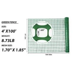 4 Ft. X 100 Ft. Plastic Mesh Fence, Roll With 100 Zip Ties Temporary Netting For Garden Fencing, Construction, Snow -Dewalt Tools Shop angel sar snow fencing on50ew29 c3 1000