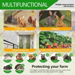 1/4 In. X 8 In. X 10 Ft. 304 Stainless Steel Hardware Cloth, Chicken Wire Fencing Wire Roll For BBQ Garden Fence -Dewalt Tools Shop angel sar welded wire fencing hn68au62 c3 1000