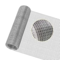1/4 In. X 12 In. X 10 Ft. 304 Stainless Steel Hardware Cloth, Chicken Wire Fencing Wire Roll For BBQ Garden Fence