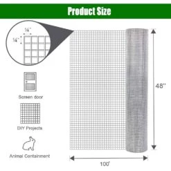 48in X 100ft. Home Improvement Outdoor Metal Chicken Coop Rabbit Cages Snake Netting For Garden Plant Fencing (1-Pack) -Dewalt Tools Shop animal barriers h p14666 44 1000