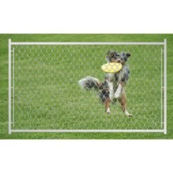 72 In. X 46 In. Silver Adjustable Chain Link Gate Kit For Outdoor Decking And Garden Fencing -Dewalt Tools Shop animal barriers h p277607 1f 1000