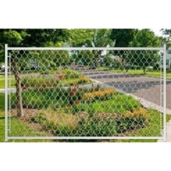 72 In. X 46 In. Silver Adjustable Chain Link Gate Kit For Outdoor Decking And Garden Fencing -Dewalt Tools Shop animal barriers h p277607 a0 1000