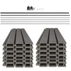 UltraEasy Fencing 6 Ft. H X 6 Ft. W Argentinian Silver Gray Composite Horizontal Fence Section With Black Frame -Dewalt Tools Shop argentinian silver gray newtechwood composite fence panels fence blk uh66 6 6 si 44 1000