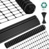 Garden Fence Snow Fence 40 In. X 100 Ft. Plastic Safety Fence Plastic Mesh+30 Steel Stakes Temporary Fencing With Stakes -Dewalt Tools Shop black 40 in x100 ft aboron garden fencing plg pew 30bkhd02 64 1000