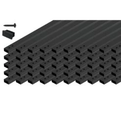 32 In. X 1 In. W Black Aluminum Deck Stair Balusters With Screws For Wood And Composite Fencing, 50-Pack