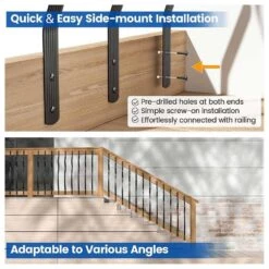 50-Pack 32 X 1 Aluminum Wavy Deck Railing Metal Spindles With Screws Curved Balusters For Wood Composite Fencing -Dewalt Tools Shop black afoxsos balusters spindles sa1121371 4f 1000