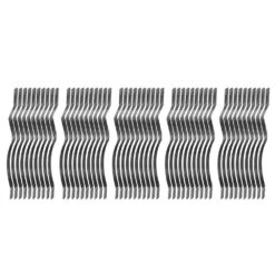 50-Pack 32 X 1 Aluminum Wavy Deck Railing Metal Spindles With Screws Curved Balusters For Wood Composite Fencing