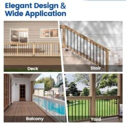 50-Pack 38 In. X 1 In. Aluminum Rectangular Deck Balusters Metal Spindles With Screws For Wood Composite Fencing 12 50-Pack 38 In. X 1 In. Aluminum Rectangular Deck Balusters Metal Spindles With Screws For Wood Composite Fencing -Dewalt Tools Shop black afoxsos balusters spindles sa1121385 44 1000