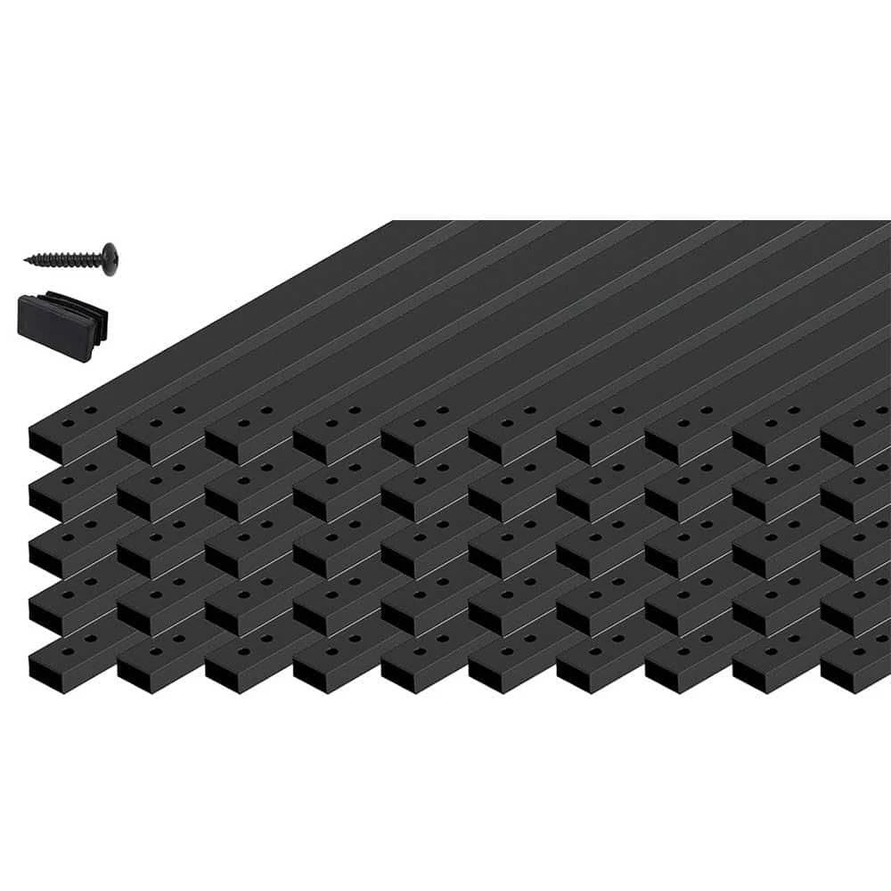 50-Pack 38 In. X 1 In. Aluminum Rectangular Deck Balusters Metal Spindles With Screws For Wood Composite Fencing 3 50-Pack 38 In. X 1 In. Aluminum Rectangular Deck Balusters Metal Spindles With Screws For Wood Composite Fencing