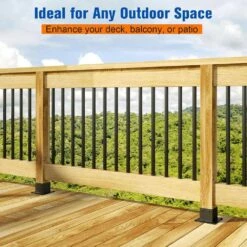 36 Round Hollow Aluminum Deck Balusters With Screws And Connectors Black 30 Pack For Railings And Fencing 13 36 Round Hollow Aluminum Deck Balusters With Screws And Connectors Black 30 Pack For Railings And Fencing -Dewalt Tools Shop black afoxsos outdoor handrails sa1121469 fa 1000