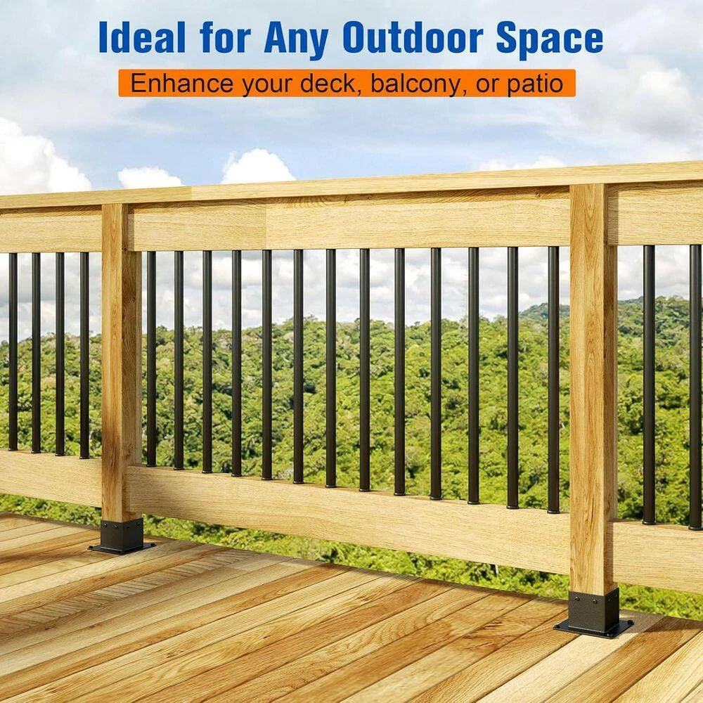 36 Round Hollow Aluminum Deck Balusters With Screws And Connectors Black 30 Pack For Railings And Fencing 8 36 Round Hollow Aluminum Deck Balusters With Screws And Connectors Black 30 Pack For Railings And Fencing - Image 6