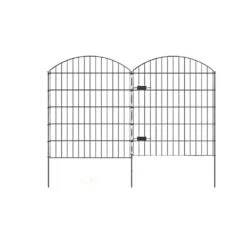 14.75 Ft. Black Metal Garden Gate And Fences Outdoor, Heavy-Duty Fencing For The Yard Privacy Temporary Animal Barrier -Dewalt Tools Shop black angel sar garden fencing ed78kc52 40 1000