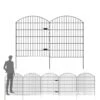 14.75 Ft. Black Metal Garden Gate And Fences Outdoor, Heavy-Duty Fencing For The Yard Privacy Temporary Animal Barrier -Dewalt Tools Shop black angel sar garden fencing ed78kc52 64 1000