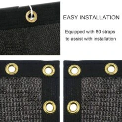 6 Ft. X 50 Ft. Black Heavy-Duty Fencing Mesh Shade Net Cover, Polyethylene Fence Privacy Screen -Dewalt Tools Shop black angel sar outdoor privacy screens fmsc0650 1f 1000