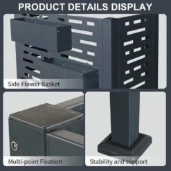 3 Ft. X 3 Ft. X 4 Ft. Metal Garden Fencing Air Conditioner Fence For Outdoor Units, Privacy Fence Cover -Dewalt Tools Shop black carbutler garden fencing ma250508p199946 44 1000