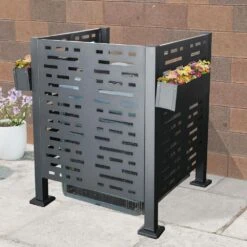 3 Ft. X 3 Ft. X 4 Ft. Metal Garden Fencing Air Conditioner Fence For Outdoor Units, Privacy Fence Cover -Dewalt Tools Shop black carbutler garden fencing ma250508p199946 4f 1000