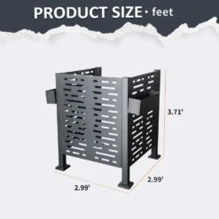 3 Ft. X 3 Ft. X 4 Ft. Metal Garden Fencing Air Conditioner Fence For Outdoor Units, Privacy Fence Cover -Dewalt Tools Shop black carbutler garden fencing ma250508p199946 fa 1000