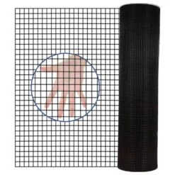 600 In. W X 36 In. H Black Coated Galvanized Steel 19-Gauge 1/4 In. Hardware Cloth Garden Welded Wire Fencing Roll -Dewalt Tools Shop black cesicia garden fencing gf p160456 fa 1000
