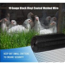 600 In. W X 24 In. H Black Coated Galvanized Steel 21-Gauge 1/4 In. Hardware Cloth Garden Welded Wire Fencing Roll -Dewalt Tools Shop black cesicia garden fencing gf p160457 1d 1000