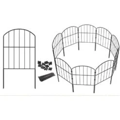 12 In. L X 24 In. H Metal No Dig Garden Fencing Animal Barrier Garden Fence Rustproof Metal Fence Panels 10-Pack