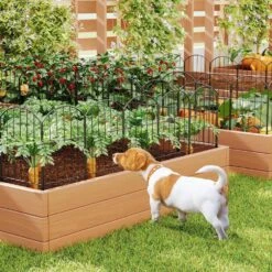 12 In. L X 24 In. H Metal No Dig Garden Fencing Animal Barrier Garden Fence Rustproof Metal Fence Panels 10-Pack -Dewalt Tools Shop black cubilan garden fencing jkzzc70111 fa 1000