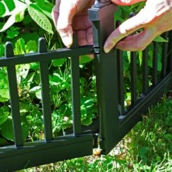 Estate Series 24 In. X 15 In. Plastic Colonial Wrought-Iron Style Border Garden Fencing, 10 Ft. Included 11 Estate Series 24 In. X 15 In. Plastic Colonial Wrought-Iron Style Border Garden Fencing, 10 Ft. Included -Dewalt Tools Shop black emsco garden fencing 2096hd 40 1000