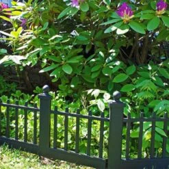 Estate Series 24 In. X 15 In. Plastic Colonial Wrought-Iron Style Border Garden Fencing, 10 Ft. Included 12 Estate Series 24 In. X 15 In. Plastic Colonial Wrought-Iron Style Border Garden Fencing, 10 Ft. Included -Dewalt Tools Shop black emsco garden fencing 2096hd a0 1000