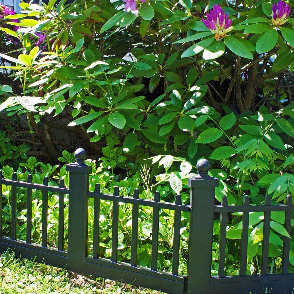 Estate Series 24 In. X 15 In. Plastic Colonial Wrought-Iron Style Border Garden Fencing, 10 Ft. Included 6 Estate Series 24 In. X 15 In. Plastic Colonial Wrought-Iron Style Border Garden Fencing, 10 Ft. Included - Image 4