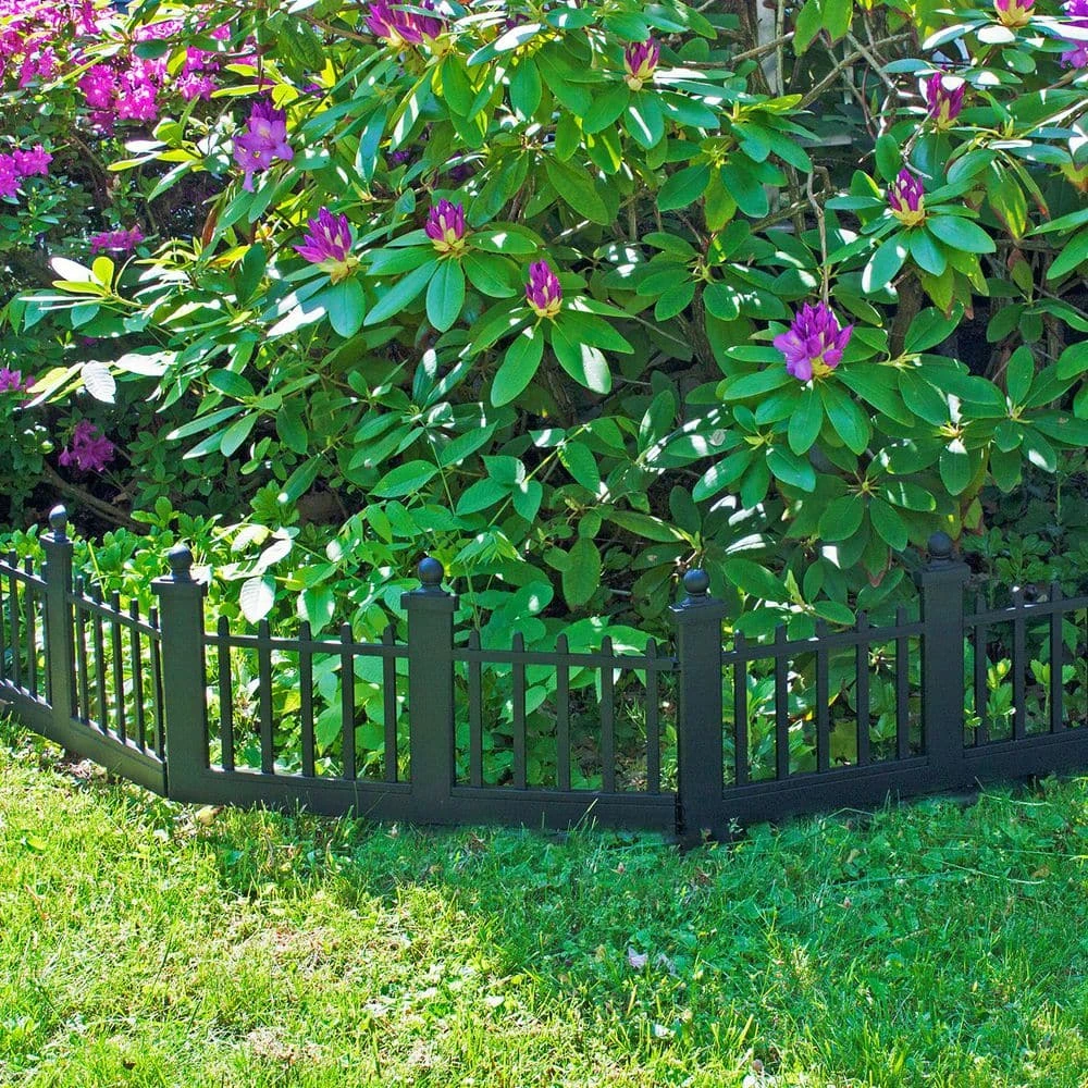 Estate Series 24 In. X 15 In. Plastic Colonial Wrought-Iron Style Border Garden Fencing, 10 Ft. Included 4 Estate Series 24 In. X 15 In. Plastic Colonial Wrought-Iron Style Border Garden Fencing, 10 Ft. Included - Image 2